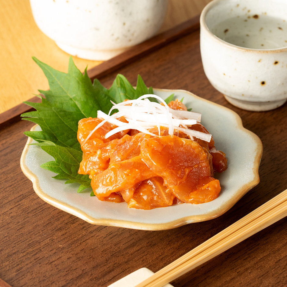 サーモン塩辛　食べ方