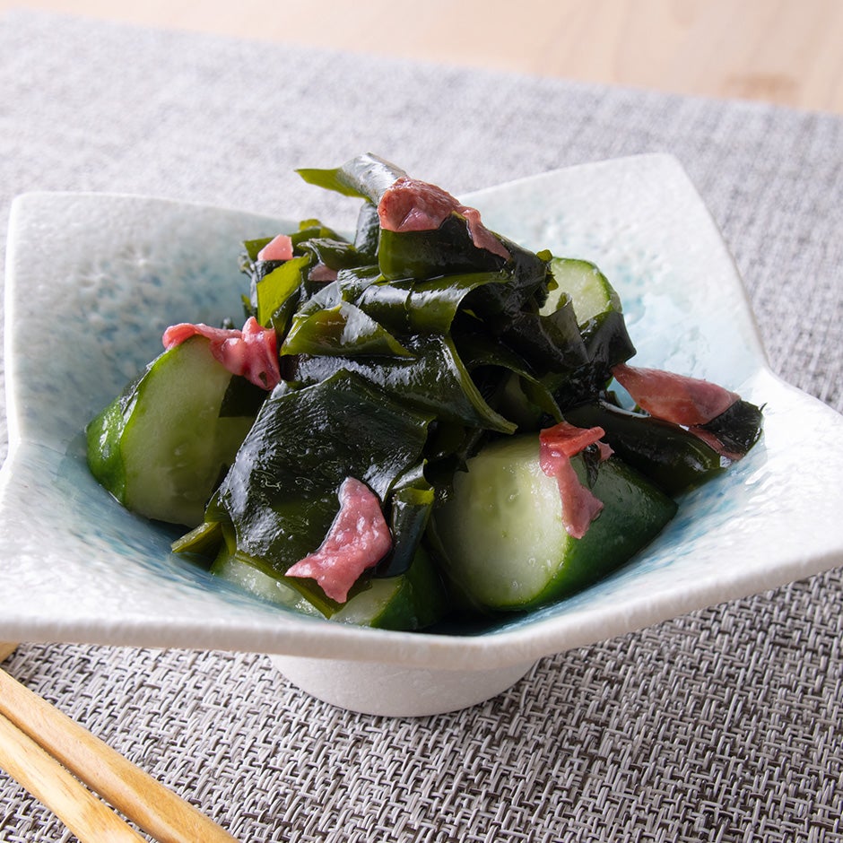 レシピ　わかめときゅうりの梅和え